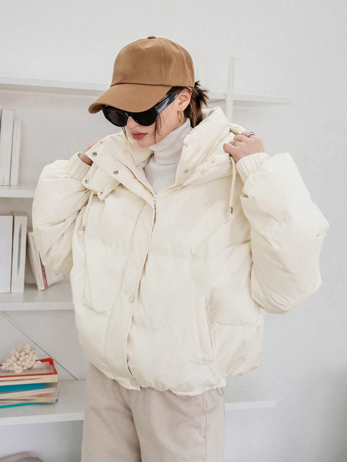 Women Puffer Jacket White
