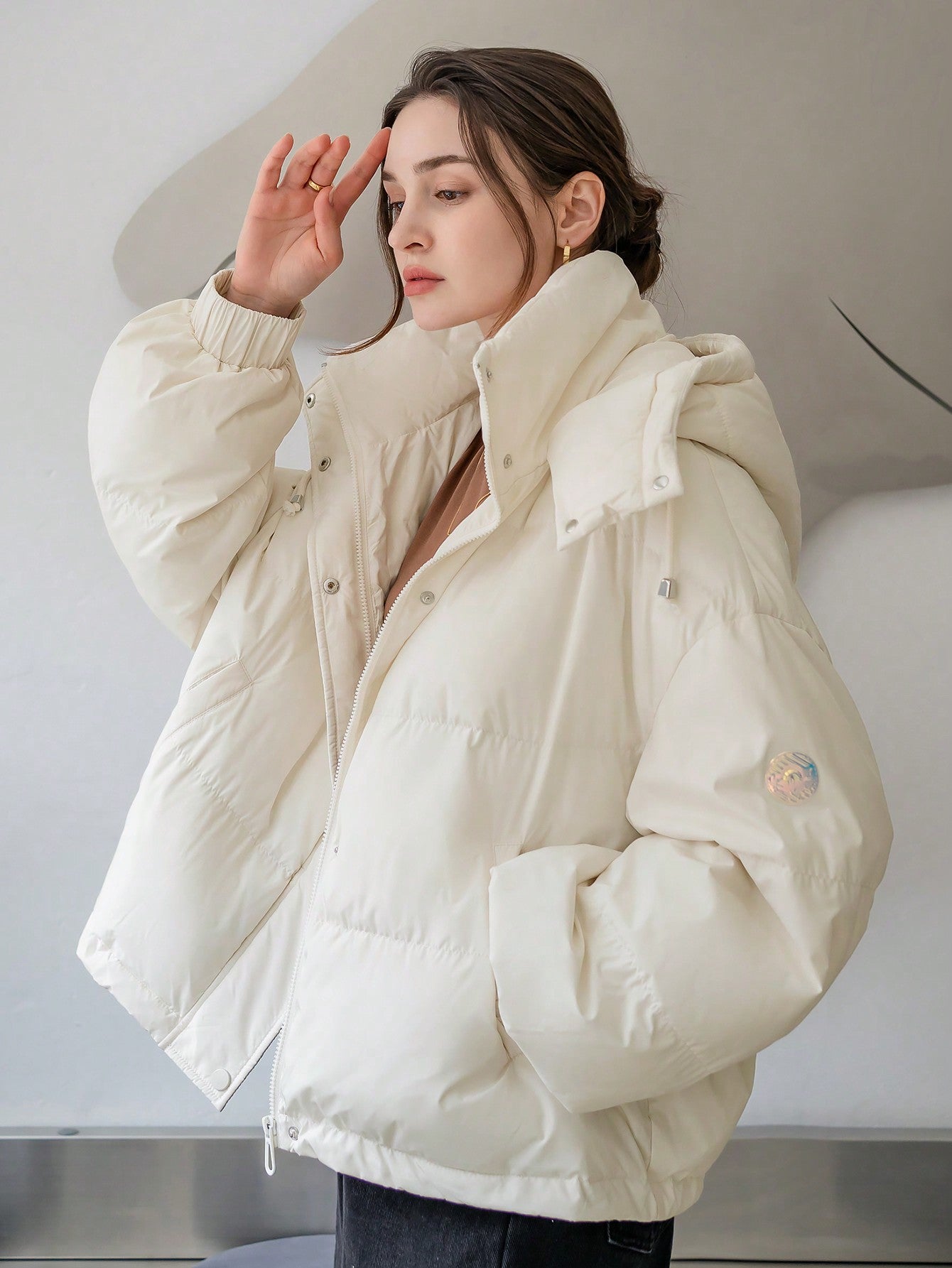 Women Puffer Jacket White