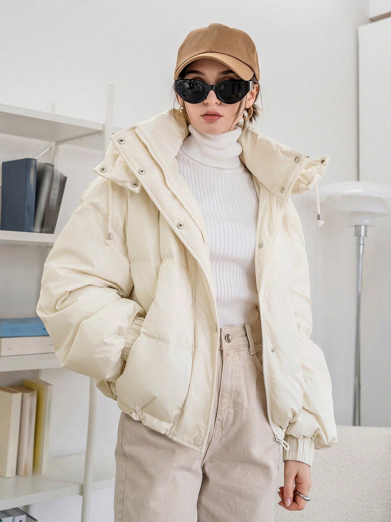 Women Puffer Jacket White