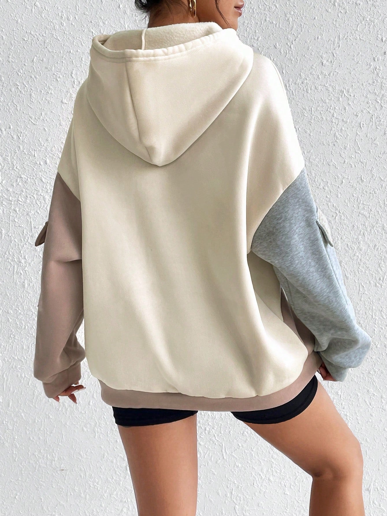 Pullover Casual Hoodie Women With Arm Pockets