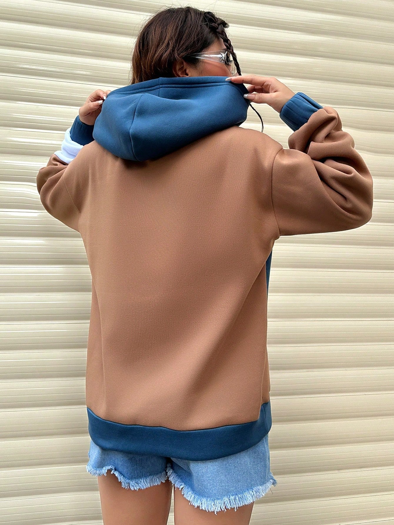 Pullover Casual Hoodie Women Brown