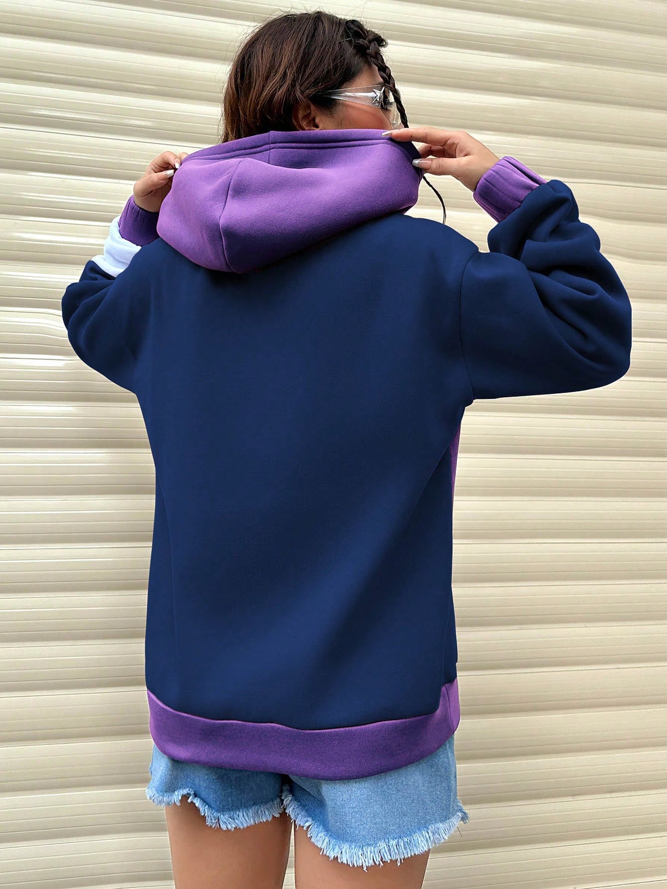 Pullover Casual Hoodie Women Purple