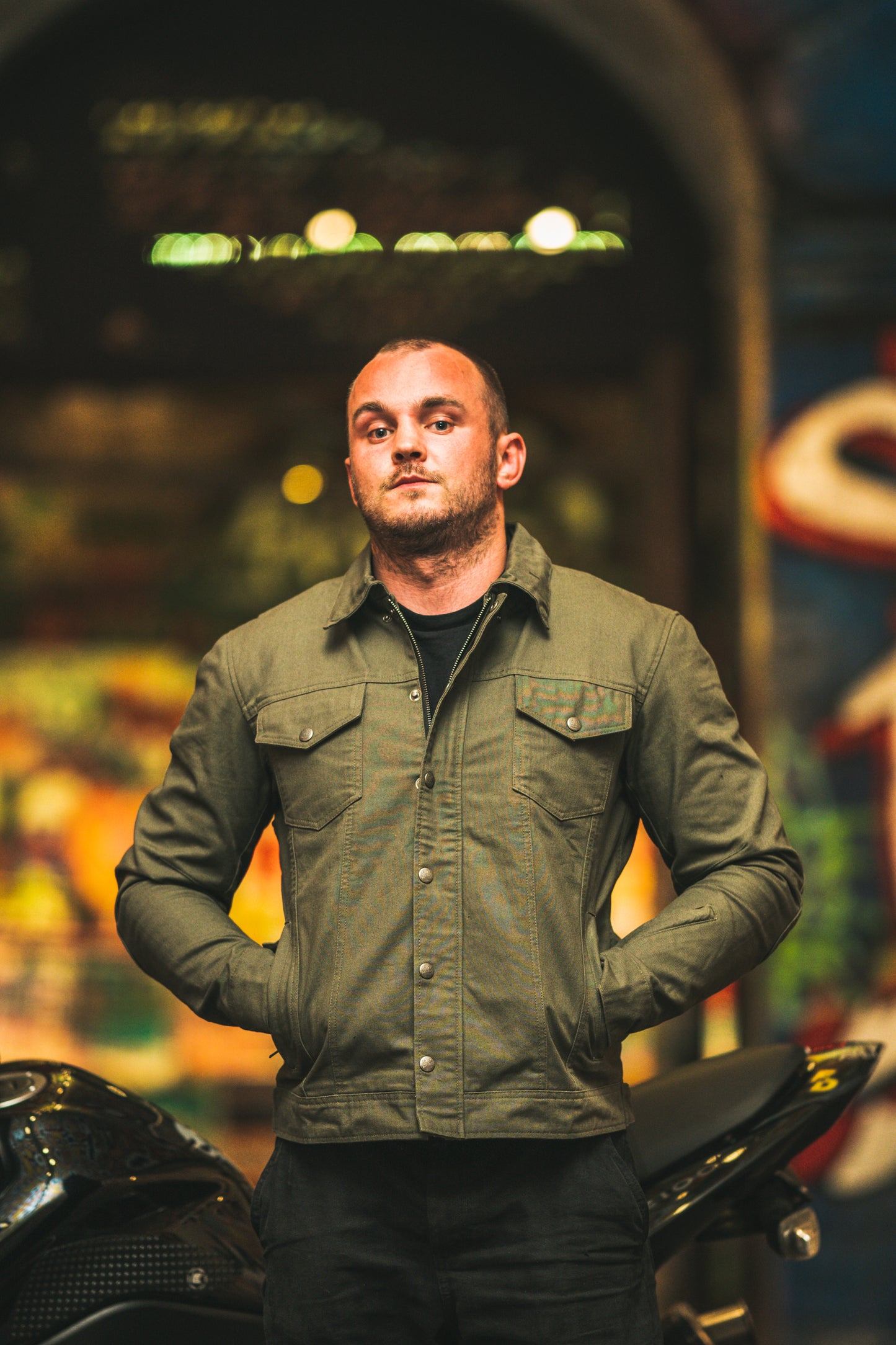 Motorbike Canvas Duck Jacket With Protectors