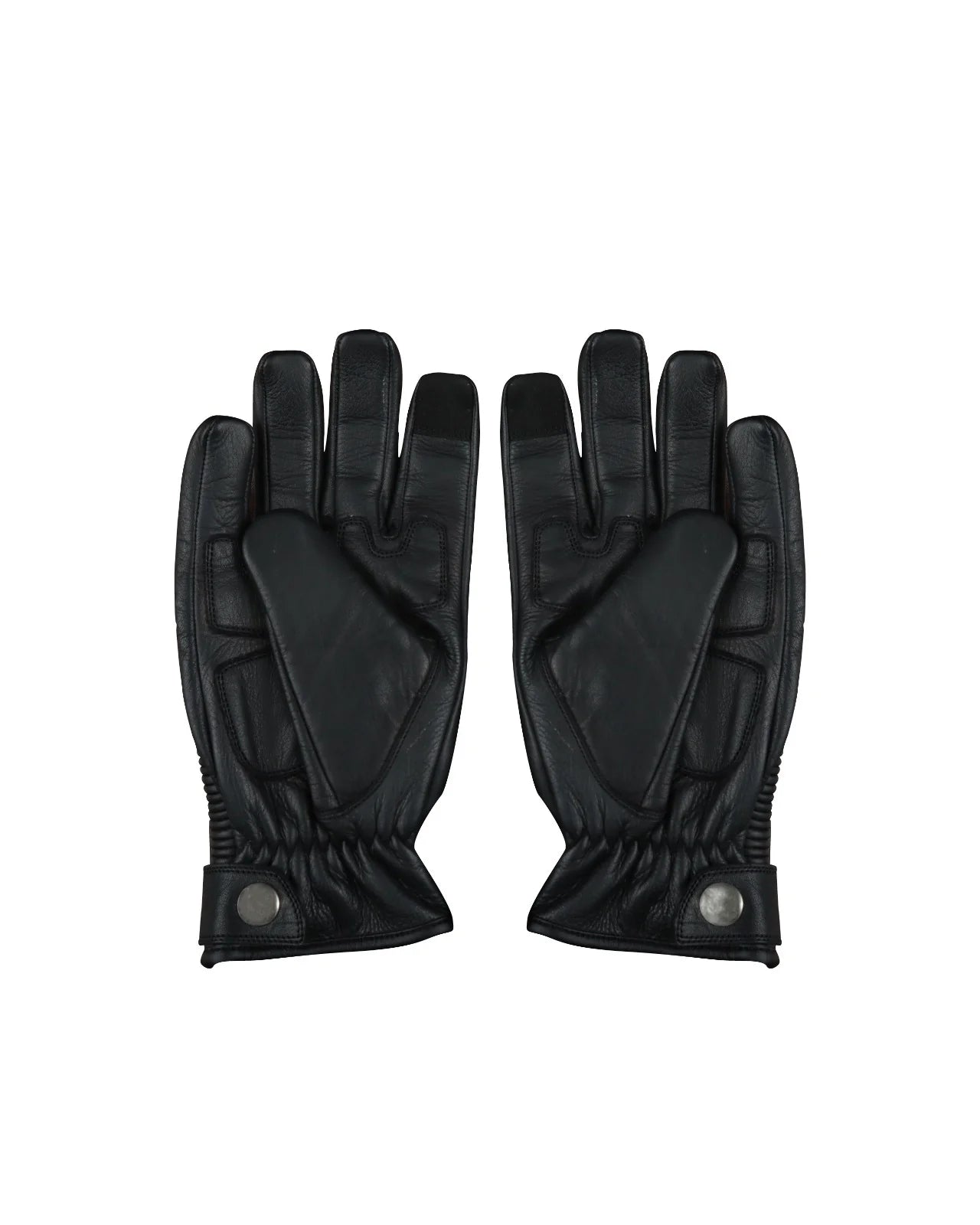 Motorbike Black Leather Gloves