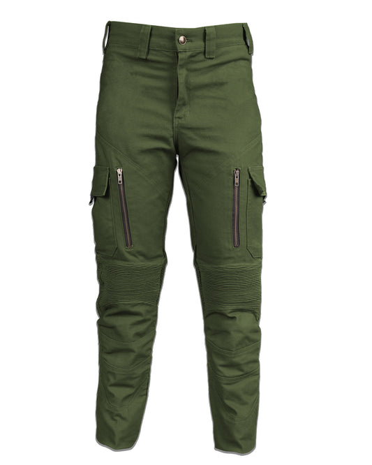 Olive Cargo Protective Pants with Protectors