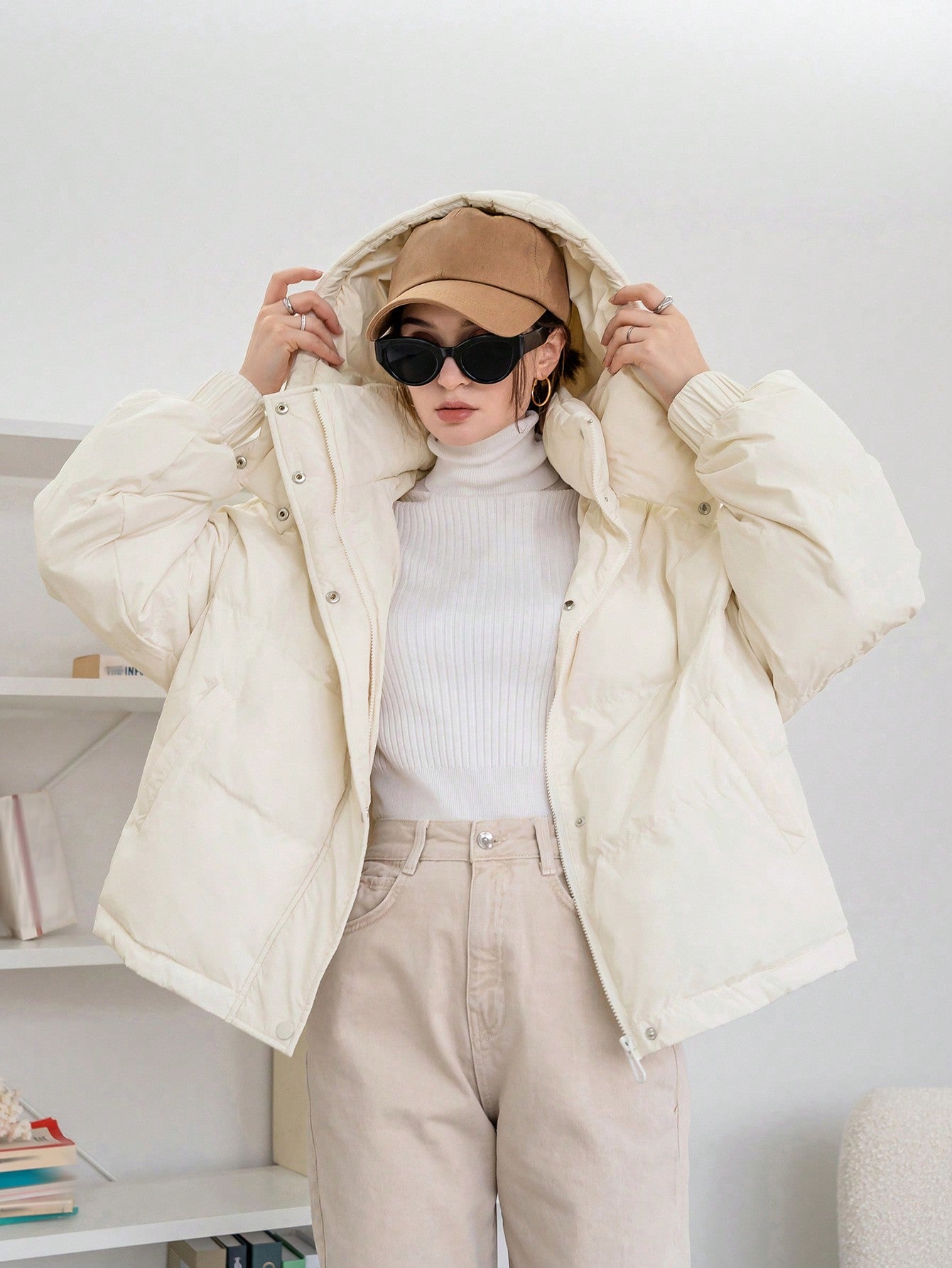 Women Puffer Jacket White