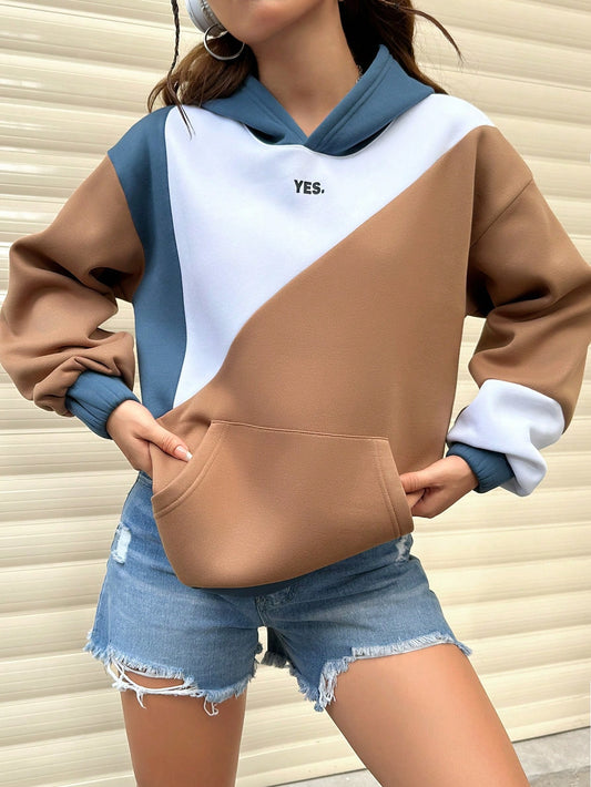 Pullover Casual Hoodie Women Brown