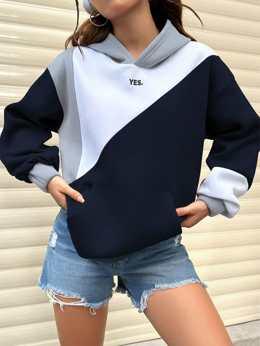 Pullover Casual Hoodie Women Navy