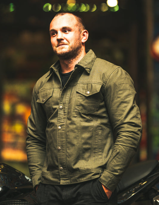 Motorbike Canvas Duck Jacket With Protectors